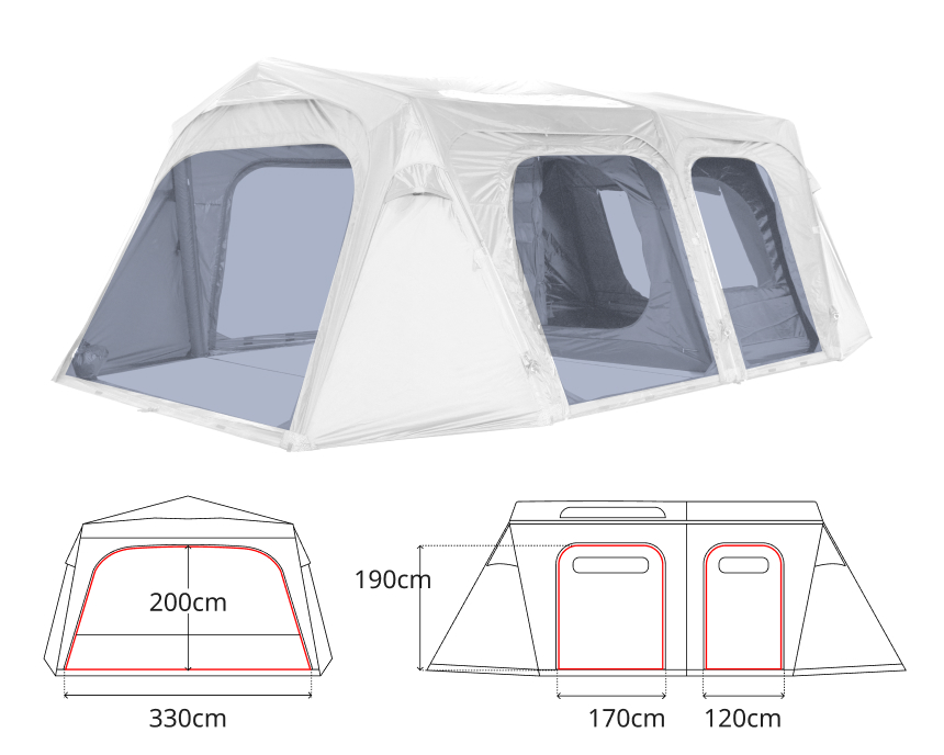 (預購) URBANSIDE EASY  BUNKER  邦克650充氣帳TPU掛窗組